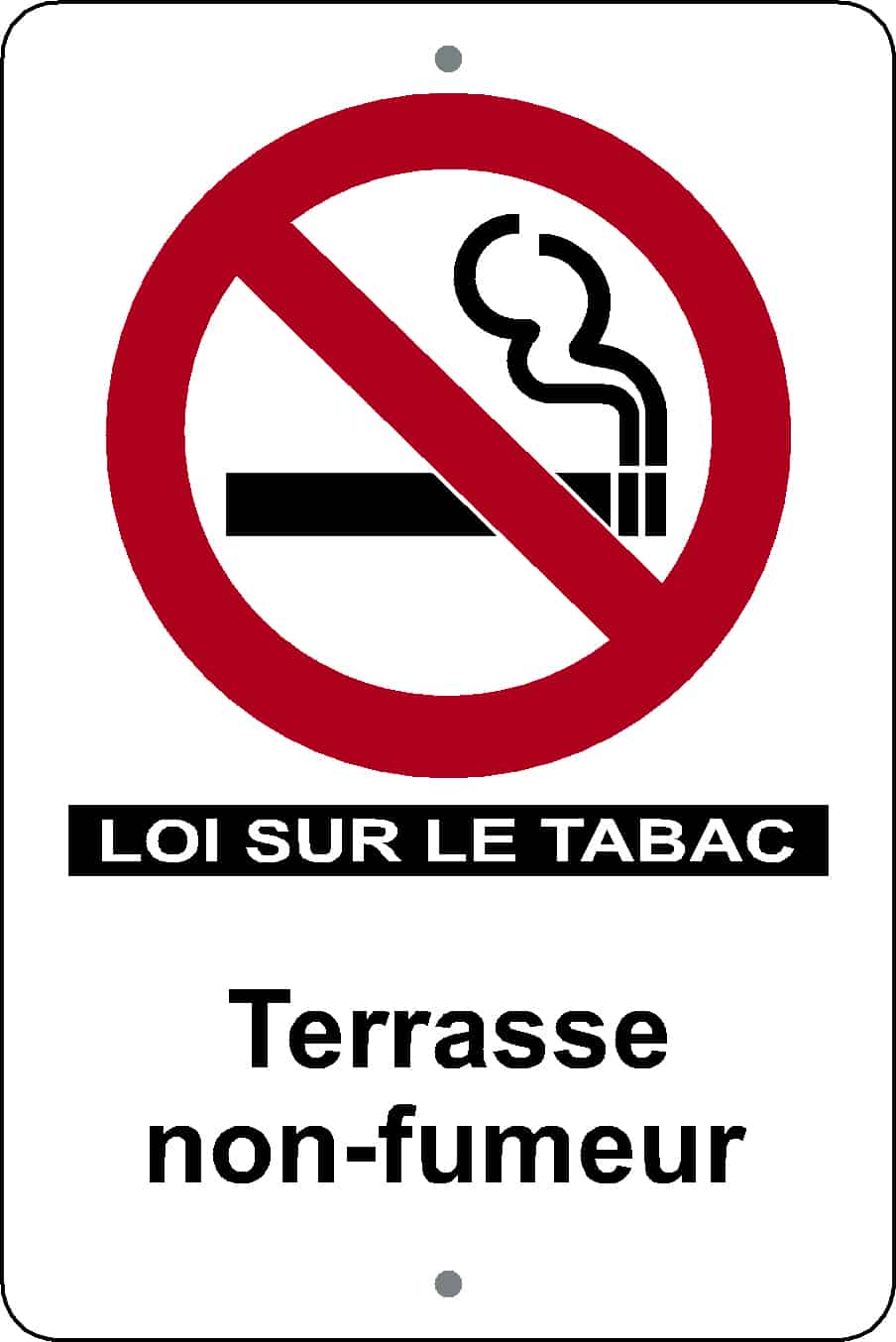 Pancarte Terrasse Non-Fumeur