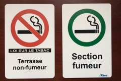 Pancarte loi tabac 2016